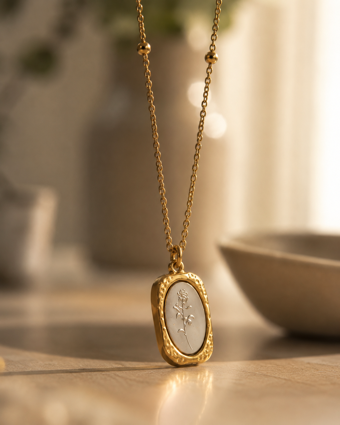 The Rose Medallion Pendant Necklace