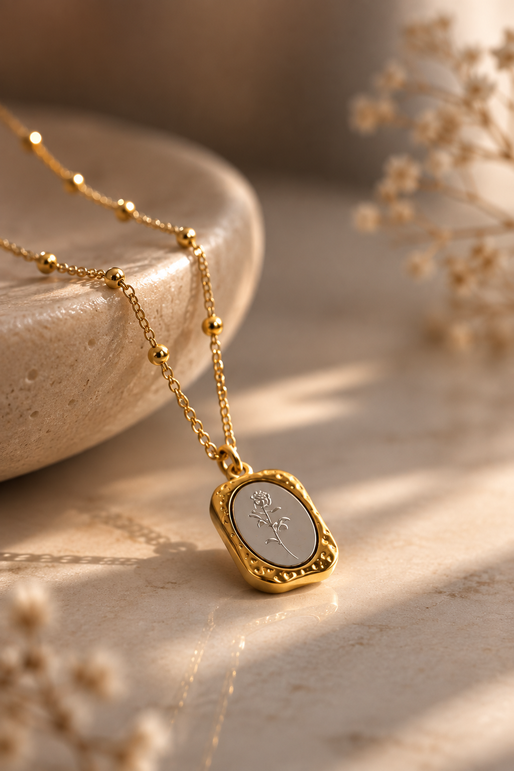 The Rose Medallion Pendant Necklace