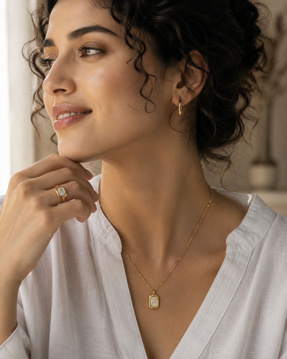 The Rose Medallion Pendant Necklace
