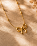 The Bow Charm Gold Necklace