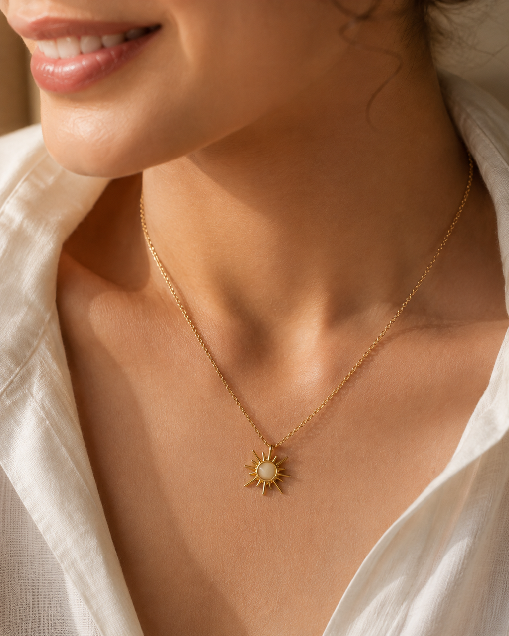 The Sunburst Ivory Pendant Necklace