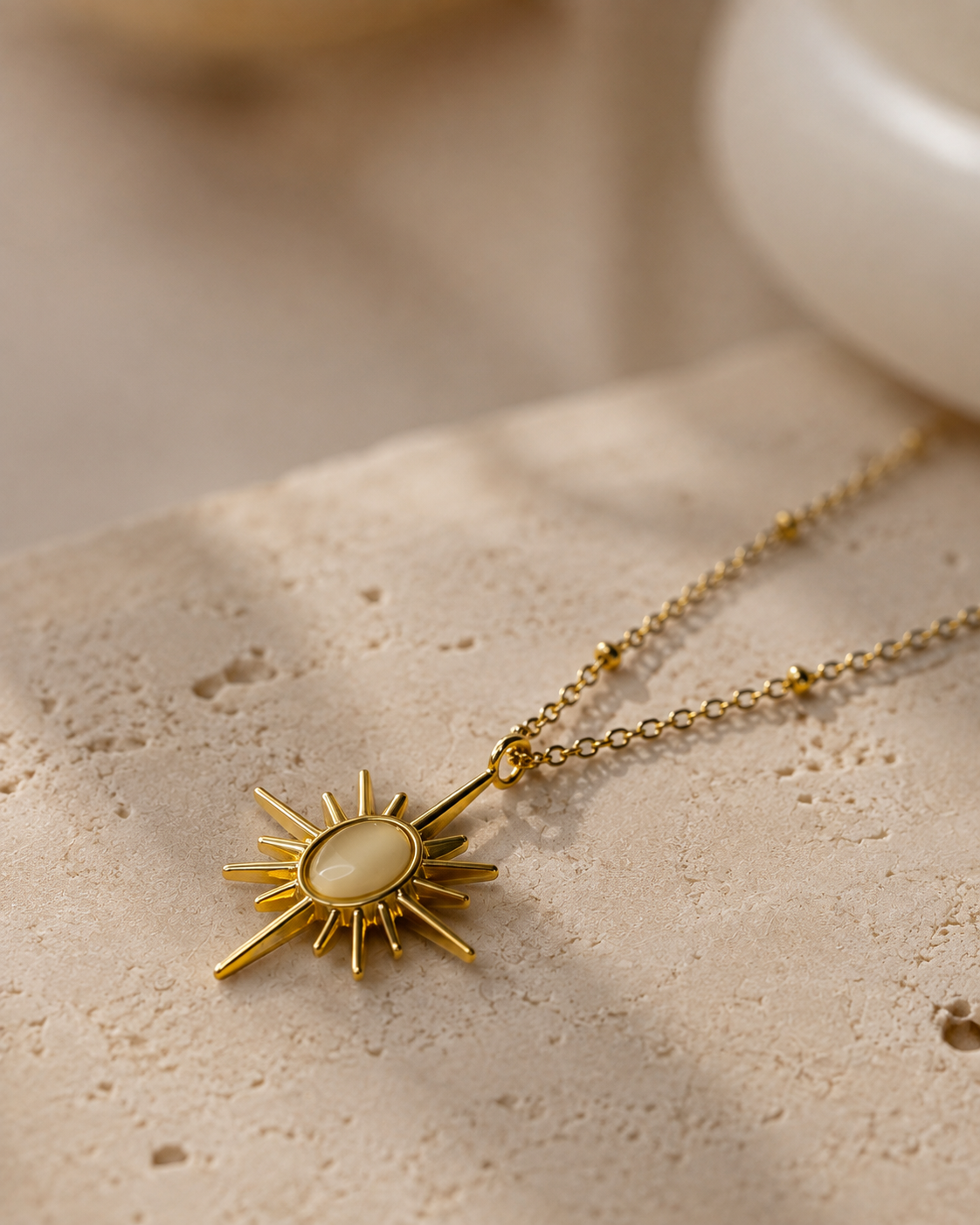 The Sunburst Ivory Pendant Necklace