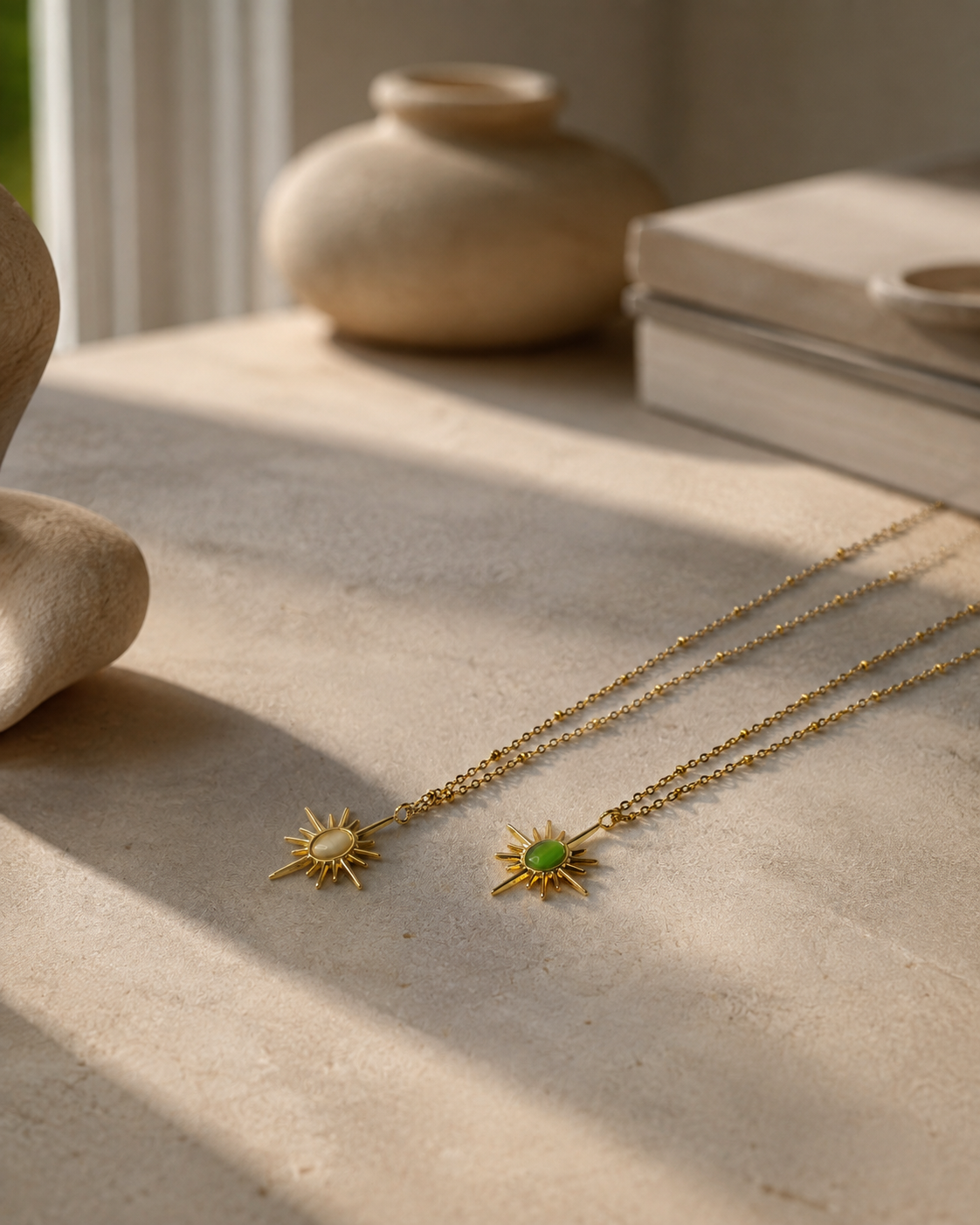 The Sunburst Ivory Pendant Necklace