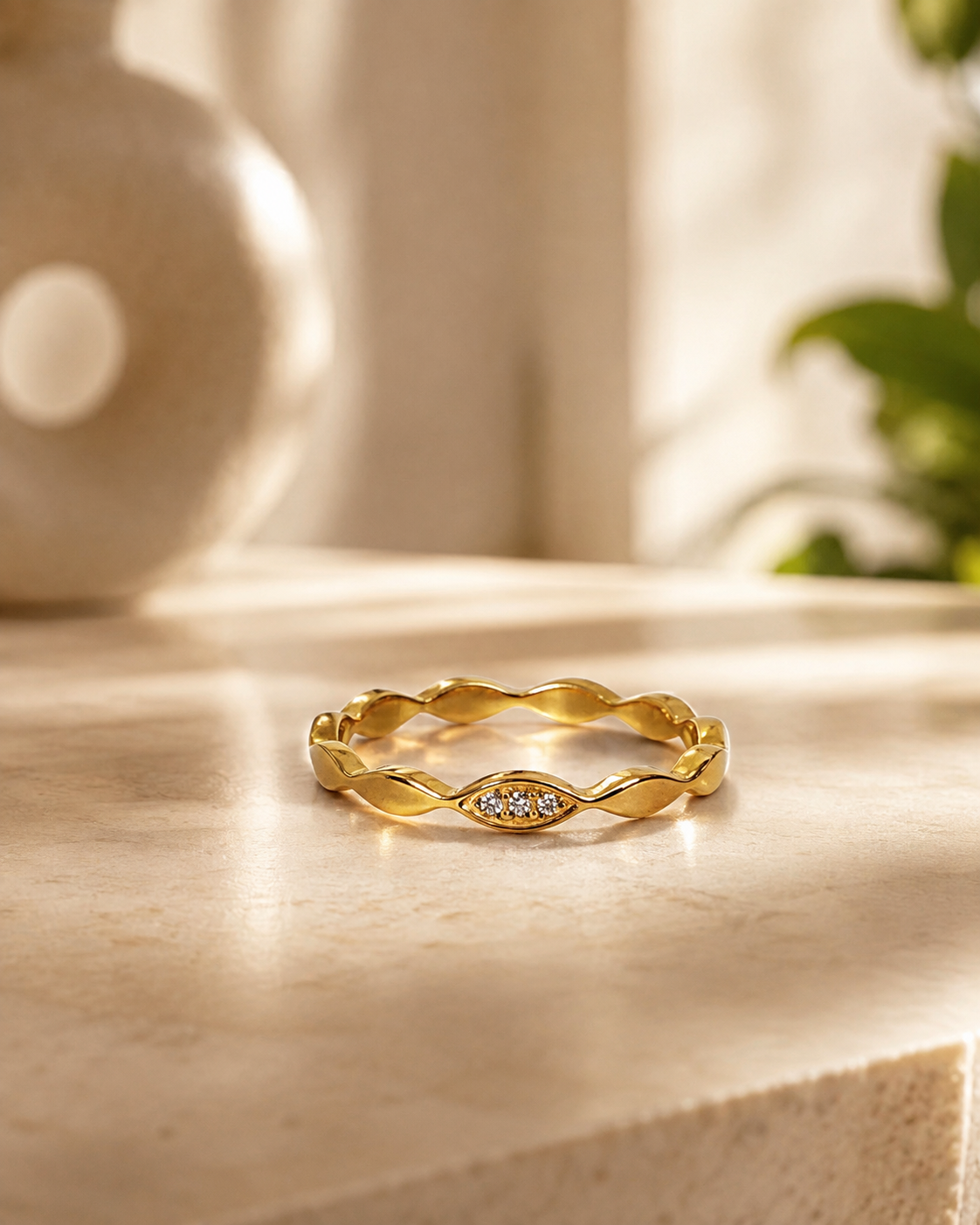 The Trinity Swirl Ring