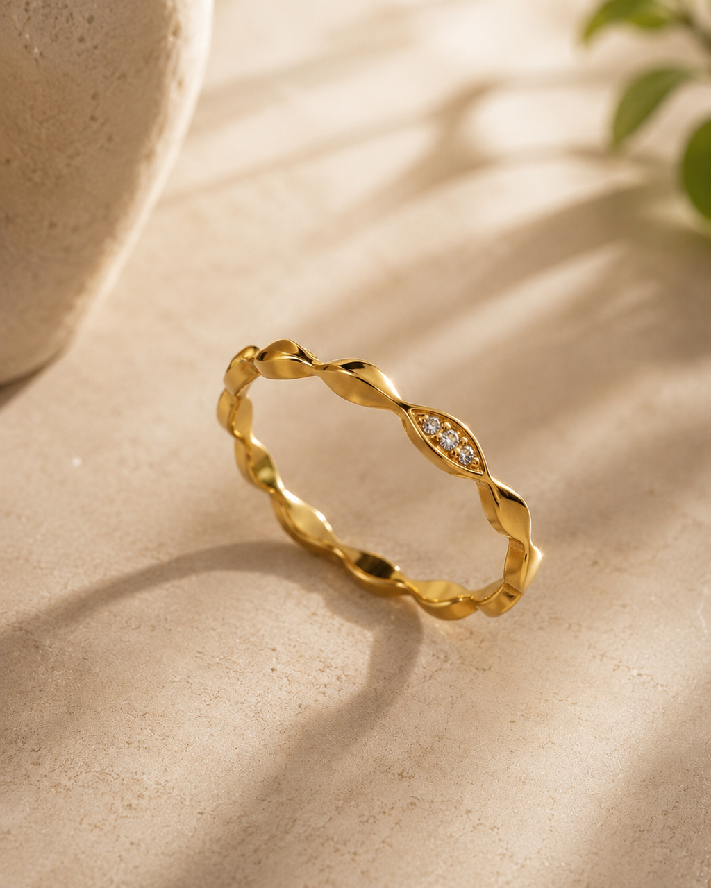 The Trinity Swirl Ring