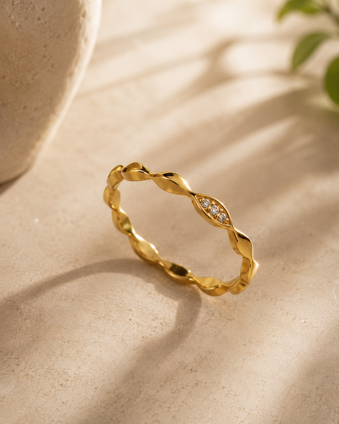 The Trinity Swirl Ring