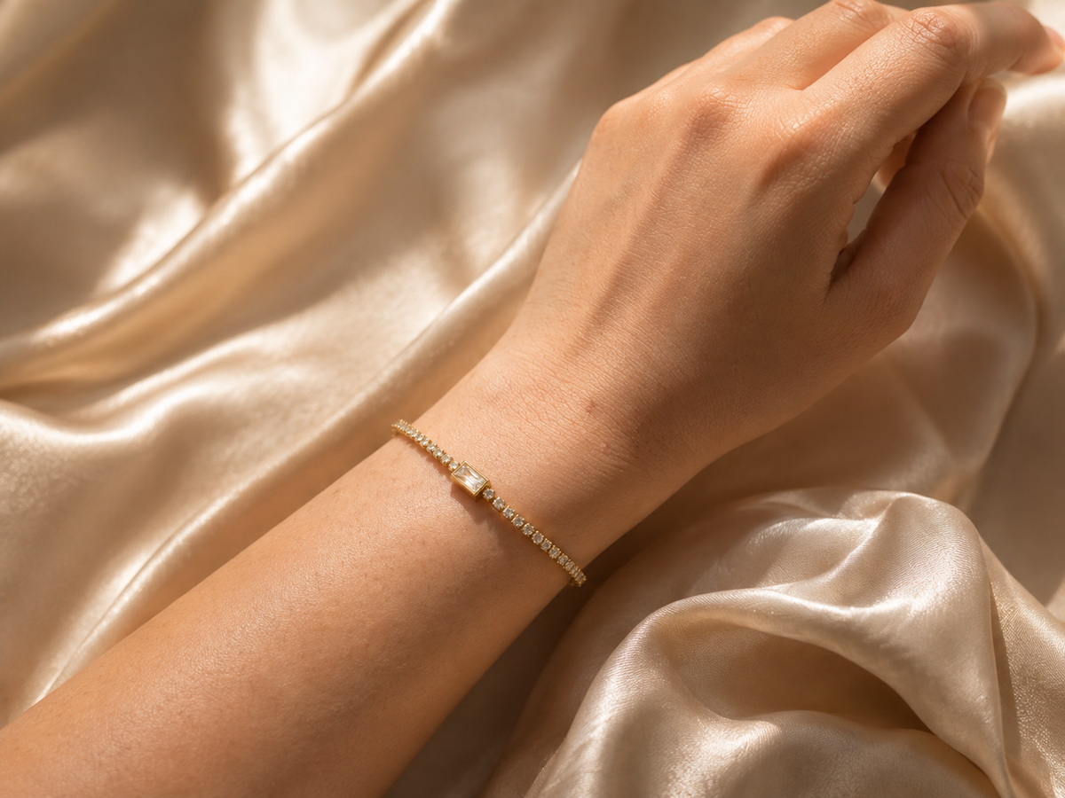 The Baguette Cut Tennis Bracelet