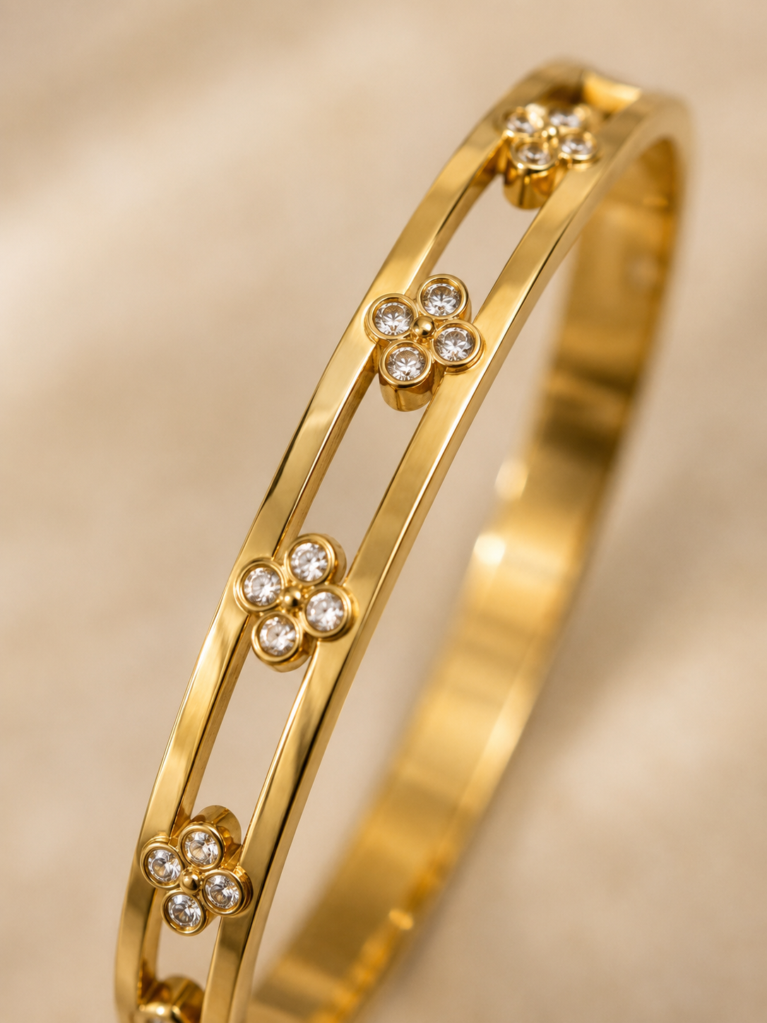 The Four Stone Bangle Bracelet