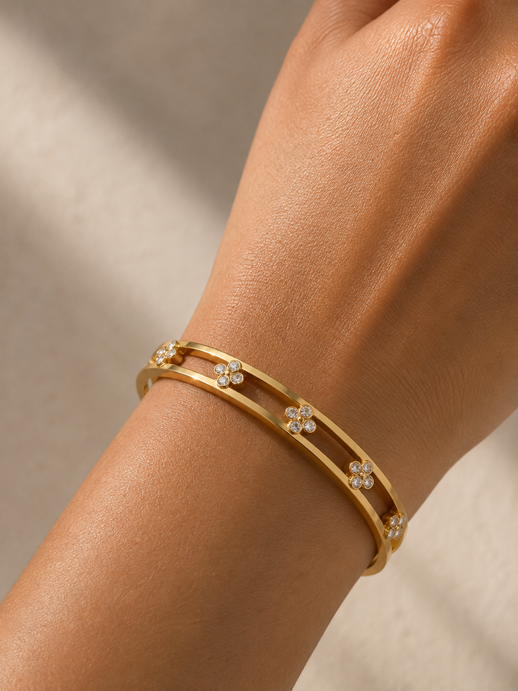 The Four Stone Bangle Bracelet